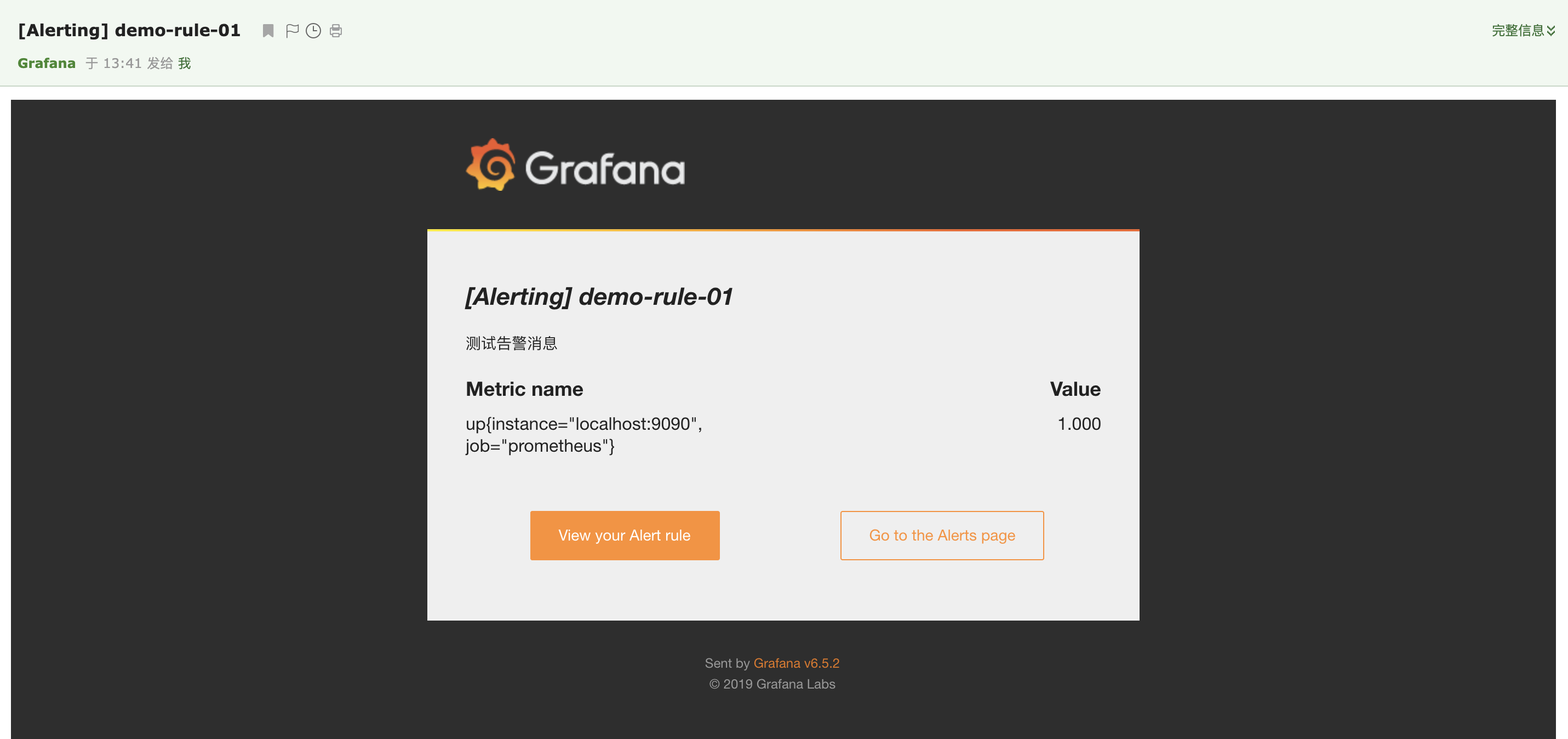 Grafana 邮件告警